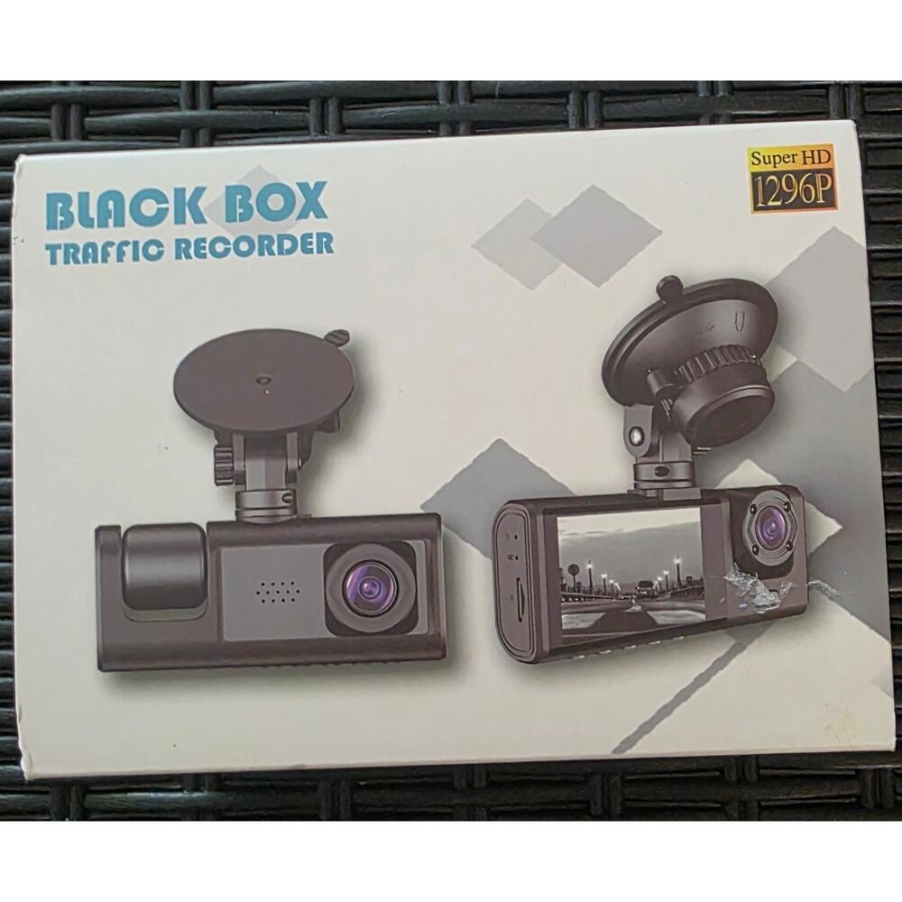 Dual Dash Cam Front & Rear GPS Car DVR G-Sensor Loop Recording HD 1296P